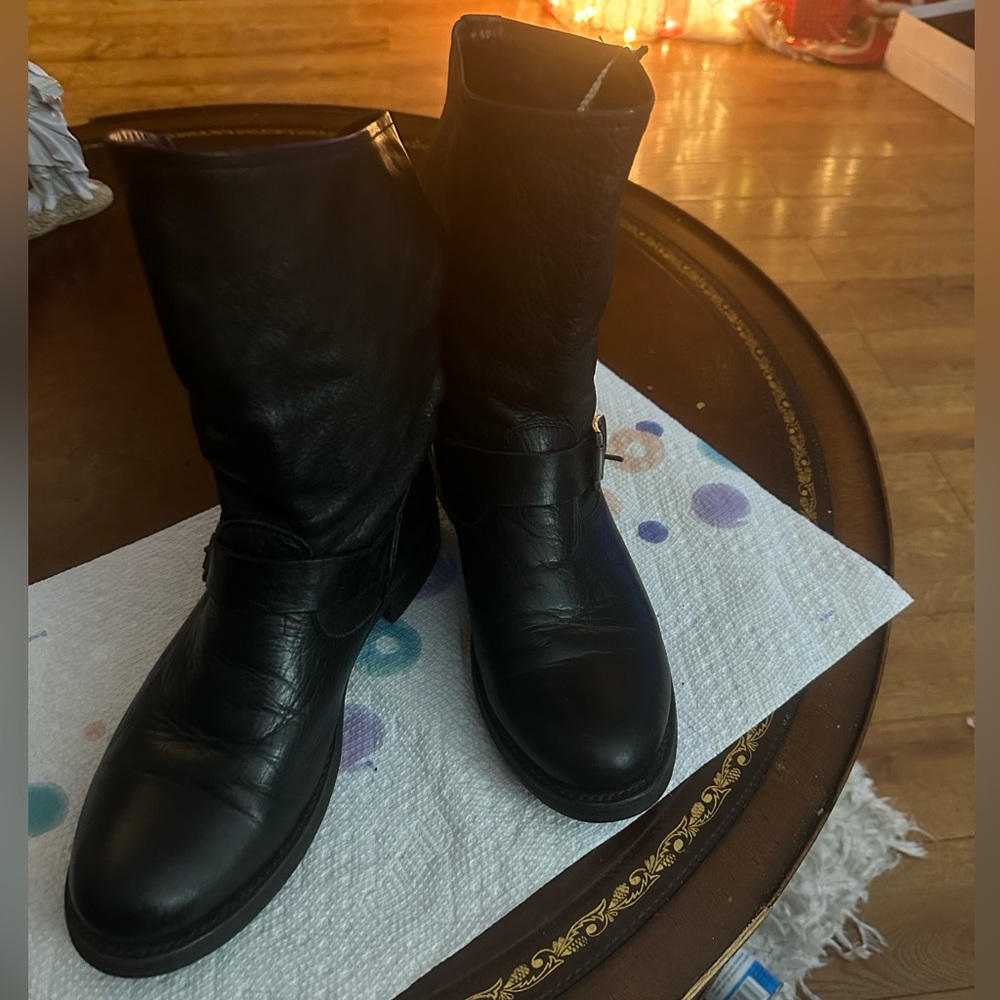 Frye , Black leather Boots!  Cool Boots!